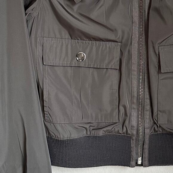 Simply Vera Nylon Utility Bomber Jacket Army Green Retro Y2K Streetwear Small - Picture 4 of 10